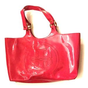 Tory Burch Pink Patent Leather Tote